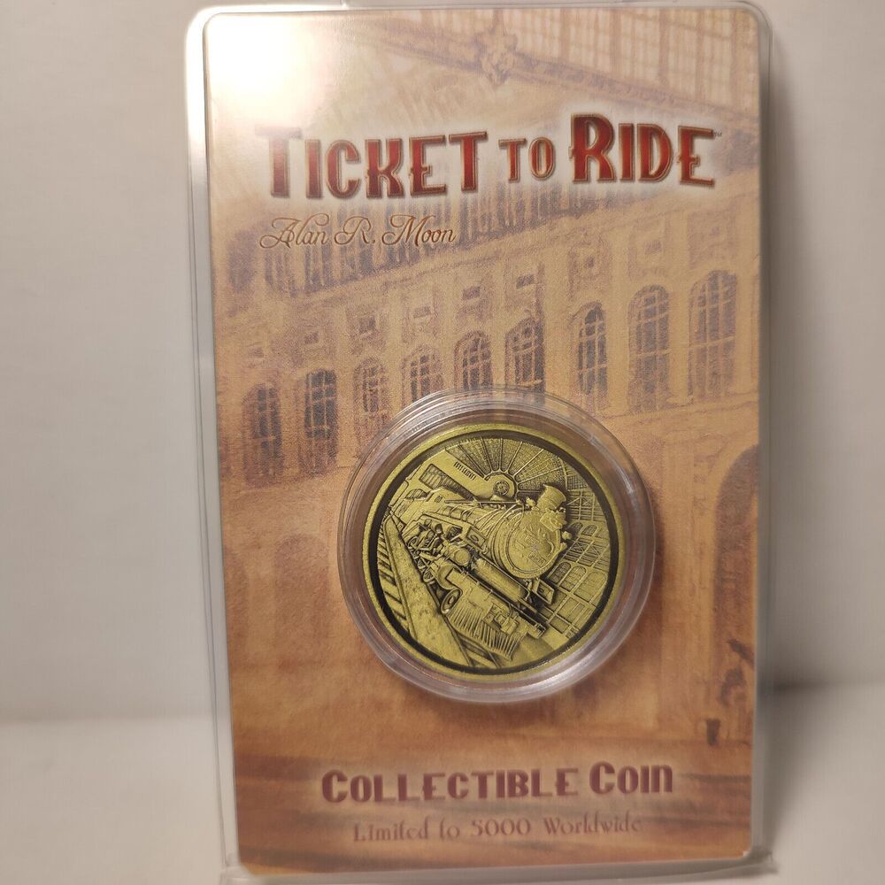 Ticket To Ride Limited Edition Train Coin Official Collectible Metal Badge